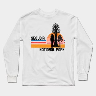 Vintage Sequoia National Park California Retro Sequoia Tree Long Sleeve T-Shirt